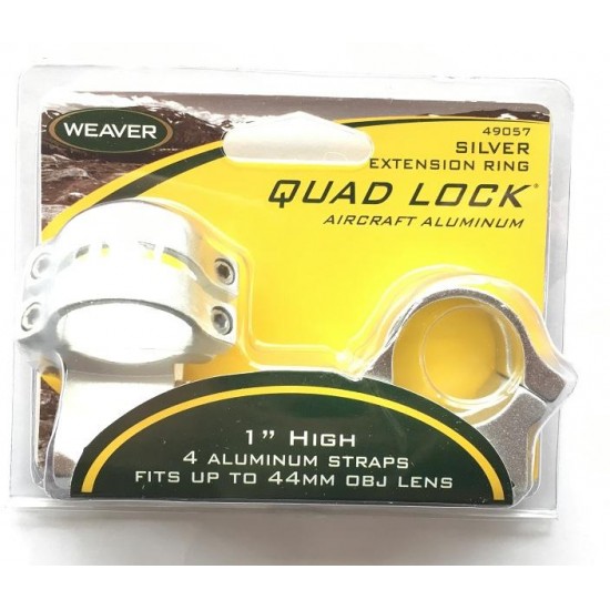 Weaver Quad Lock 1" eltolt magas weaver szerelék, ezüst